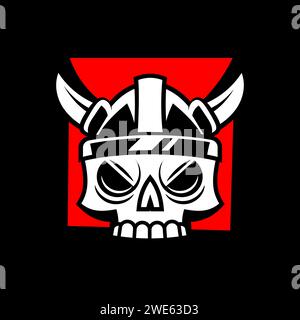 Viking God Odin Viking with Helmet, Armor on the White background, Vector illustration. Stock Vector