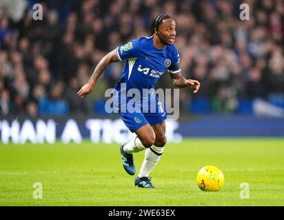 Chelsea's Raheem Sterling during the Carabao Cup Final between Chelsea