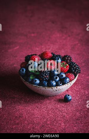 Mixed forest fruits Stock Photo