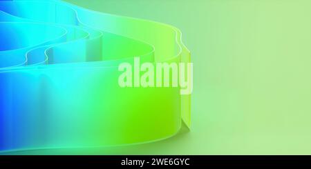 Abstract background of blue and green layered materials Stock Photo