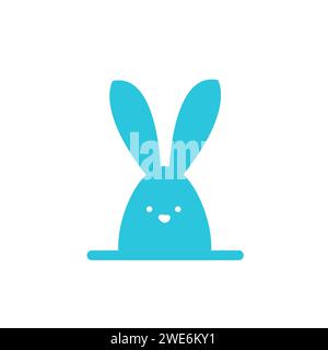 Easter bunny icon. From blue icon set. Stock Vector