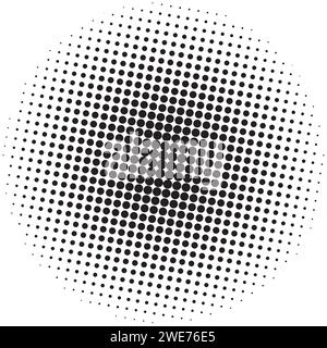 Abstract black halftone shape vector illustration. Stock Vector
