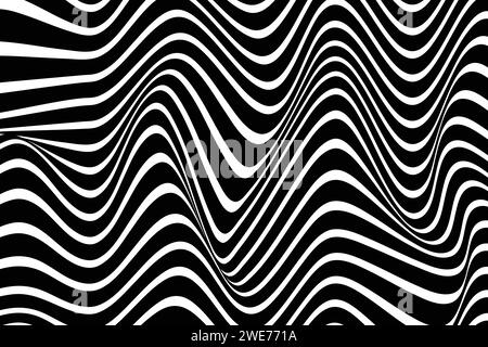 Abstract curved wavy lines pattern vector illustration. Stock Vector