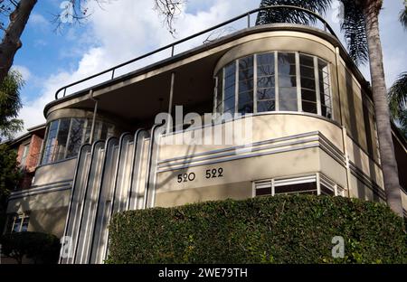 Mauretania, Apartment, building, Art Deco, Moderne, Hollywood, Los Angeles, California, USA Stock Photo