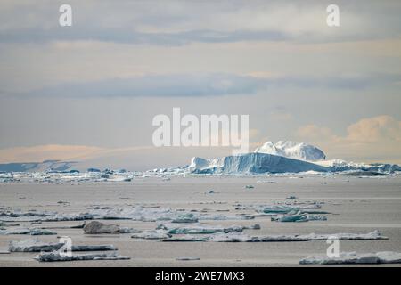 Icebergs between James Ross Island and Snow Hill Island Stock Photo