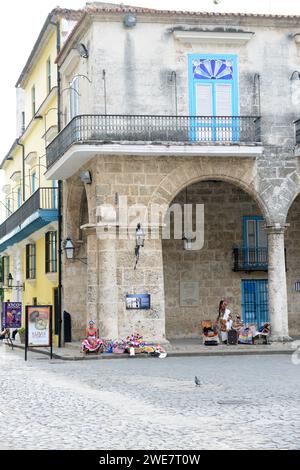 Plaza De La Cathedral in old Havana, Cuba. Stock Photo