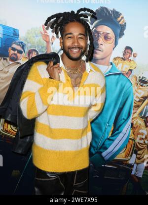 Culver City, USA. 23rd Jan, 2024. Omarion arrives at The World Premiere of The UnderDoggs held at The Culver Theater in Culver City, CA on Tuesday, January 23 . (Photo By Juan Pablo Rico/Sipa USA) Credit: Sipa USA/Alamy Live News Stock Photo