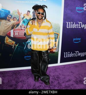 Culver City, USA. 23rd Jan, 2024. Omarion arrives at The World Premiere of The UnderDoggs held at The Culver Theater in Culver City, CA on Tuesday, January 23 . (Photo By Juan Pablo Rico/Sipa USA) Credit: Sipa USA/Alamy Live News Stock Photo