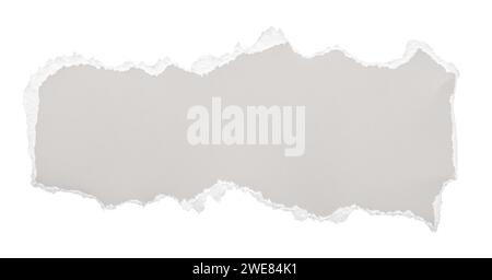 Torn White Paper Edge Isolated on a Clean Background Stock Photo