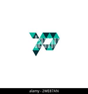 TP Pixel Logo. Letter TP Logo vector Stock Vector