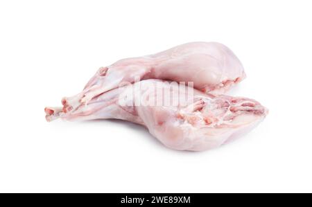 Fresh raw rabbit legs isolated on white Stock Photo