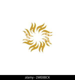 H Sun Logo. Letter H Circle Logo Stock Vector