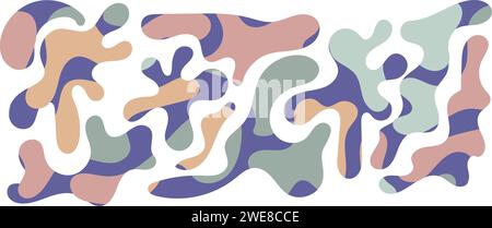 Freeform blob shapes. Abstracts amoeba shapes, freeform organic elements. Stock Vector