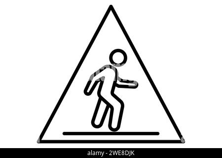 Pedestrian Crossing icon. icon related to pedestrian pathways, public navigation. line icon style. element illustration Stock Vector