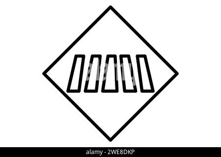 zebra crossing icon. icon related to pedestrian pathways, public navigation. line icon style. element illustration Stock Vector