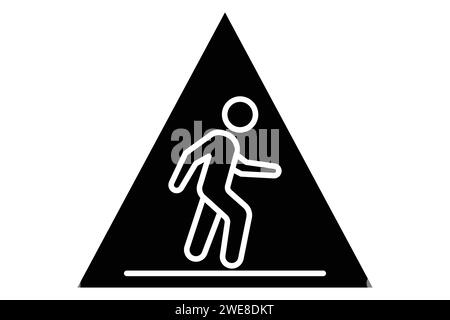 Pedestrian Crossing icon. icon related to pedestrian pathways, public navigation. solid icon style. element illustration Stock Vector