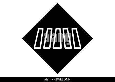 zebra crossing icon. icon related to pedestrian pathways, public navigation. solid icon style. element illustration Stock Vector