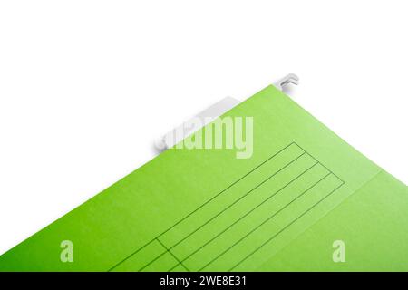 Stack of colorful document files isolated over a white background Stock Photo