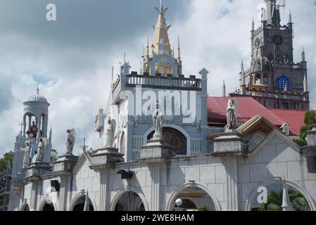 The Monastery of the Holy Eucharist, also known as the Our Lady of Lindogon Shrine and commonly known as the Simala Shrine or the Simala Parish Church. Stock Photo