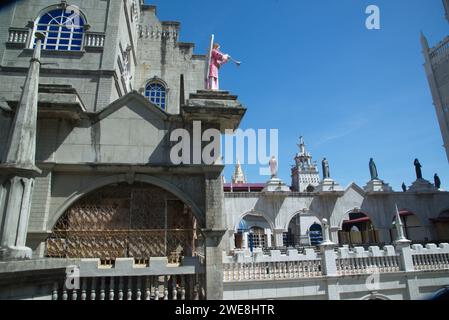 The Monastery of the Holy Eucharist, also known as the Our Lady of Lindogon Shrine and commonly known as the Simala Shrine or the Simala Parish Church. Stock Photo