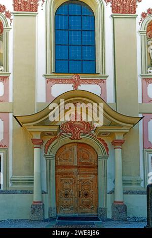 Pfarrkirche Götzens, Portal Stock Photo