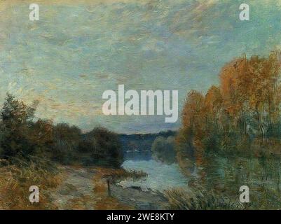 Alfred Sisley (1839-1899) - Soleil couchant Stock Photo