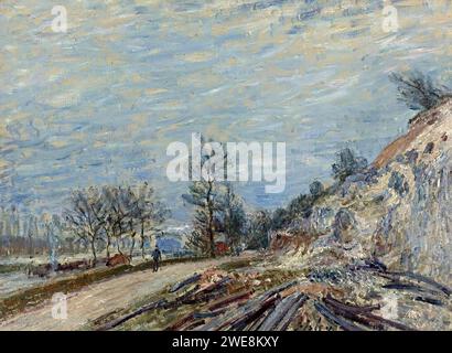 Alfred Sisley (1839-1899) - Sur la route de Moret Stock Photo