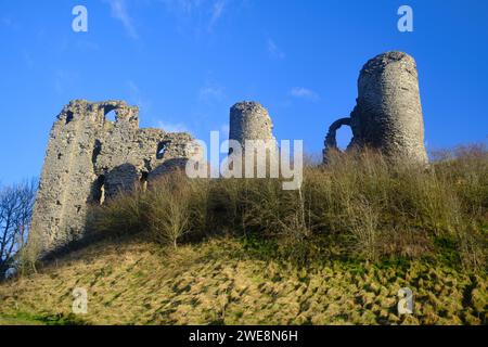 Clun Castle in Shropshire, UK Stock Photo