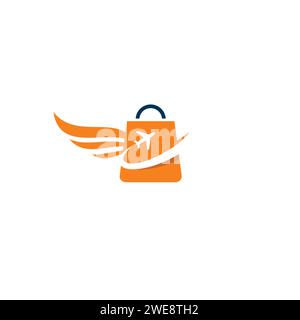 Travel Bag logo. Traveler Logo Design Stock Vector