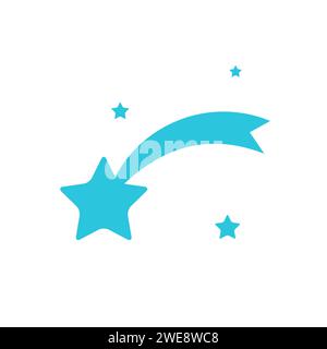 Lucky icon star. From blue icon set. Stock Vector