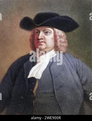 William Penn 1644-1718. Englischer Quäkerführer. Aus dem Buch Gallery of Portraits, veröffentlicht 1833., Historisch, digital restaurierte Reproduktion von einer Vorlage aus dem 19. Jahrhundert, Record date not stated Stock Photo