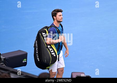 Paris, France. 22nd Jan, 2024. Miomir Kecmanovic during the Australian Open 2024, Grand Slam tennis tournament on January 22, 2024 at Melbourne Park in Melbourne, Australia. Credit: Victor Joly/Alamy Live News Stock Photo