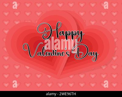 Valentines Day Text With Heart Stock Vector