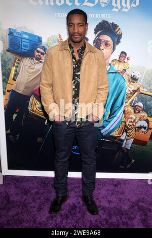 Culver City, Ca. 23rd Jan, 2024. Cranston Johnson at the LA premiere of Amazon's MGM Studios' The Underdoggs at The Culver City Theater in Culver City, California on January 23, 2024. Credit: Faye Sadou/Media Punch/Alamy Live News Stock Photo