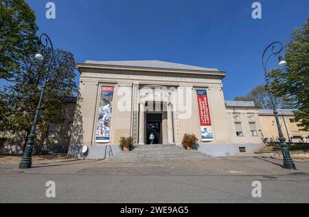 TORINO (TURIN), ITALY, APRIL 11, 2023 - The palace of society promoting the fine arts inside the Valentino park, in Turin, Italy Stock Photo