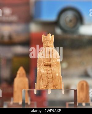 Chess pieces from the Lewis chessmen collection Stock Photo