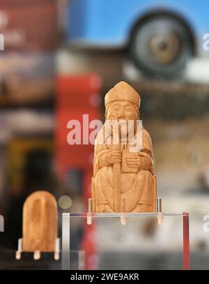 Chess pieces from the Lewis chessmen collection Stock Photo