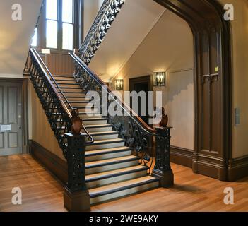 Staircase in Lews Castle, Stornoway, Stock Photo