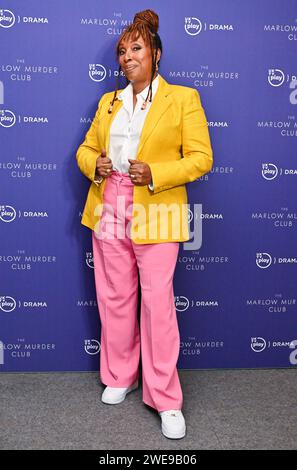 London, UK. 23rd Jan, 2024. Jo Martin on the Red Carpet for the UKTV Screening of a new show called The Marlow Murder Club at Glaziers Hall, London, UK. Credit: LFP/Alamy Live News Stock Photo