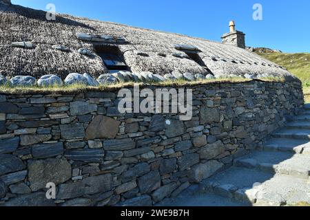 Na Geàrrannan Blackhouse Village near Carloway, Isle of Lewis, Scotland Stock Photo