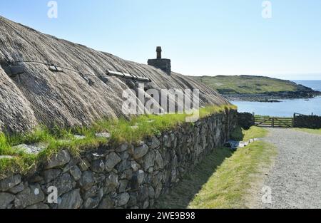 Na Geàrrannan Blackhouse Village near Carloway, Isle of Lewis, Scotland Stock Photo