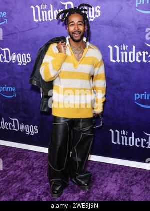 Culver City, United States. 23rd Jan, 2024. CULVER CITY, LOS ANGELES, CALIFORNIA, USA - JANUARY 23: Omarion arrives at the World Premiere Of Amazon Prime Video's 'The Underdoggs' held at The Culver Theater on January 23, 2024 in Culver City, Los Angeles, California, United States. (Photo by Xavier Collin/Image Press Agency) Credit: Image Press Agency/Alamy Live News Stock Photo