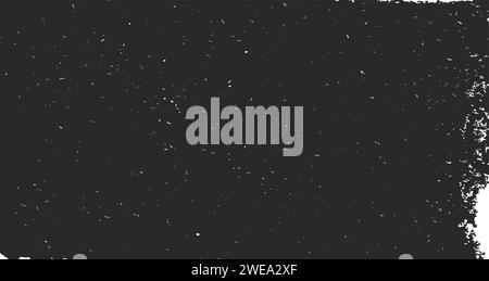 Grunge stamp, vintage effect, frayed edges, worn corners and traces of antiquity. Old black paper or cardboard for backdrop. Vector illustration of Stock Vector
