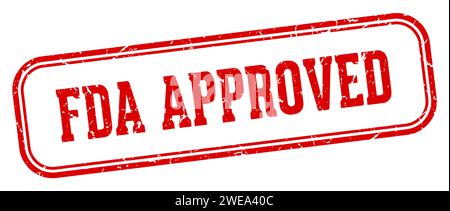 fda approved stamp. fda approved rectangular stamp isolated on white background Stock Vector