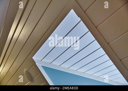 Modern Architectural Detail with Geometric Lines and Minimalist Design Stock Photo