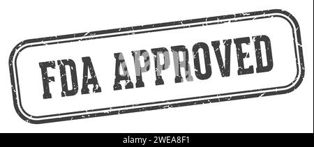 fda approved stamp. fda approved rectangular stamp isolated on white background Stock Vector