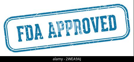 fda approved stamp. fda approved rectangular stamp isolated on white background Stock Vector