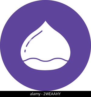 Chestnut icon vector image. Stock Vector