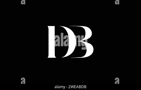 DB D B Letter logo alphabet monogram initial based icon design Stock Vector