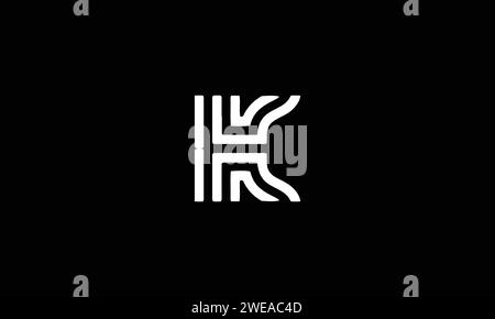 Abstract Monogram letter K Logo design concept. Minimalist k kk creative initial based Vector icon template. Graphic Alphabet Symbol for Corporate Bus Stock Vector